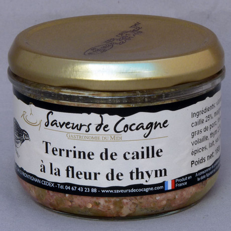 Terrine de caille à la fleur de thym 180g