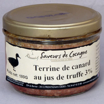 Terrine de canard au jus de truffe 3% - 180g