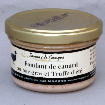 Fondant de canard au foie gras et truffe d'été 80g
