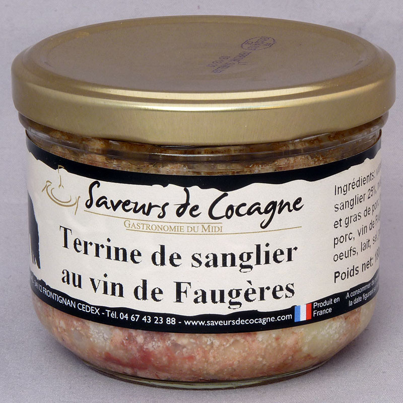 Wild boar terrine with Faugères wine 180g