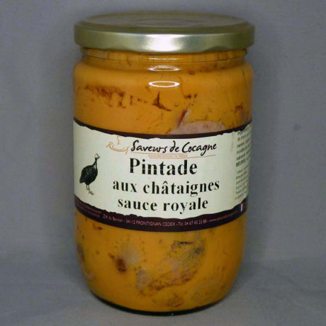 Pintade aux châtaignes sauce royale 600g