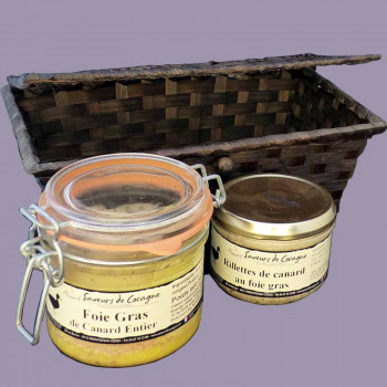 Small crate with foie gras...